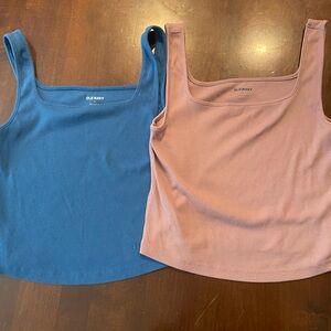 Old Navy Women's Tank Tops - Blue and Pink
